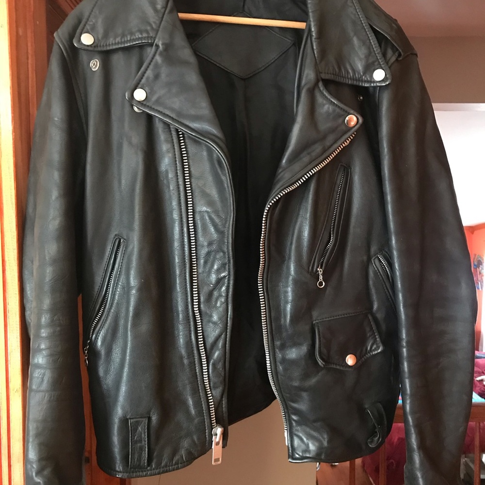 Vintage 1980s motorcycle jacket. Size 42.